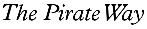 Font : Plantin-Italic 2 Custom Text : The Pirate Way Test your own text here Click to download or to view this font on a tshirt that can be custom printed in Bali